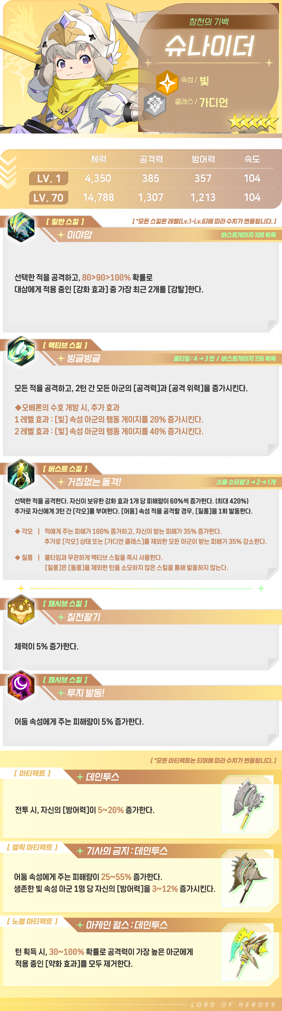 [영웅 소개] - [빛] 슈나이더